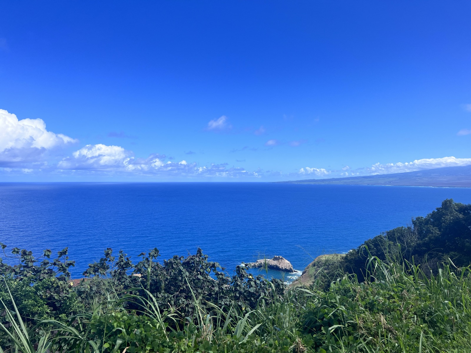 Blue Pacific water and the green Hawaiian coastline, from Jacek’s personal photo archive