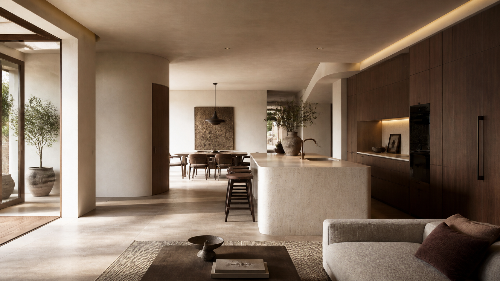 Warm contemporary interior representing JackStone remodeling direction